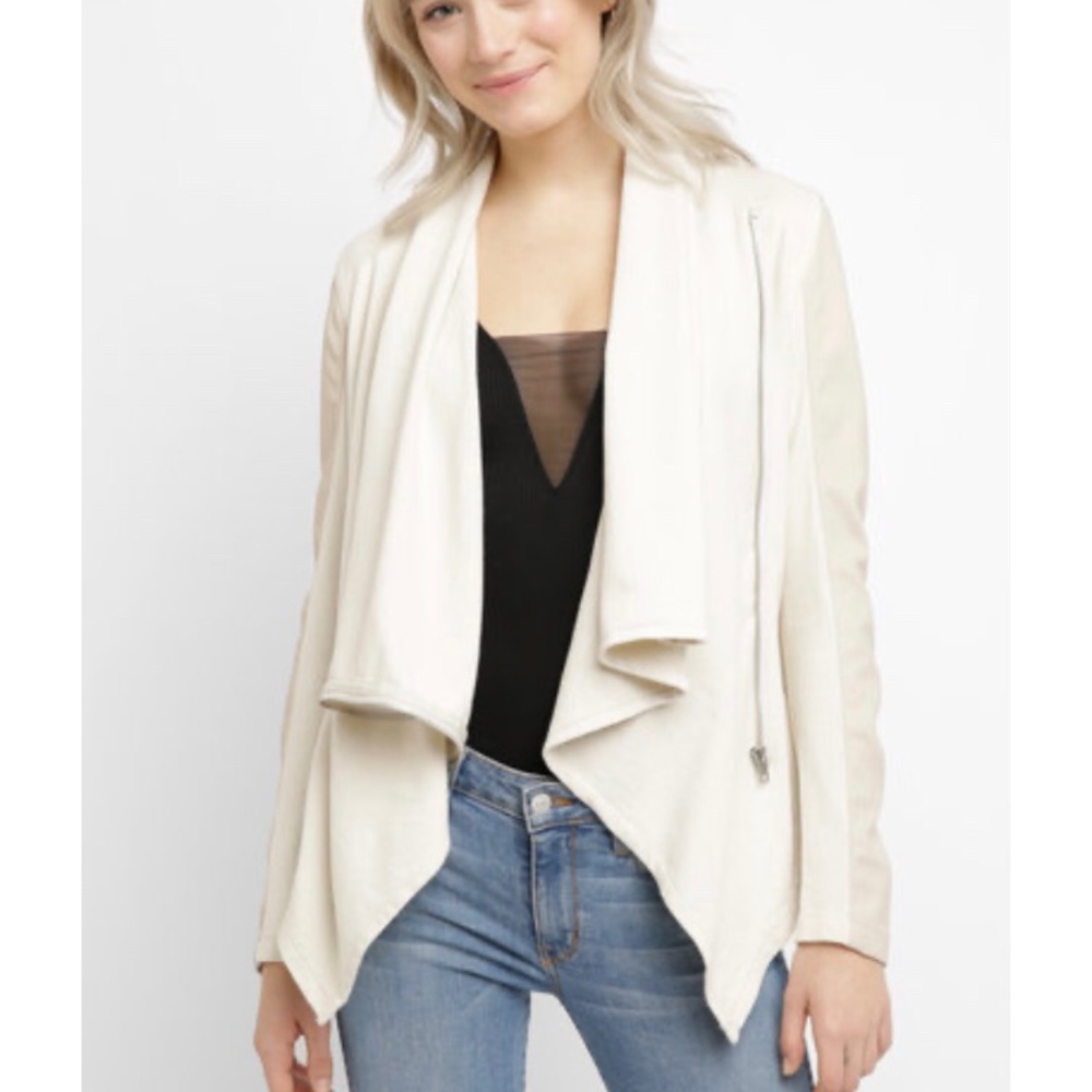 Blank NYC Vegan Leather Drape Jacket